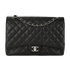 Maxi Double Flap, &pound;4,100, Handbags, Black, Caviar Leather, Front view